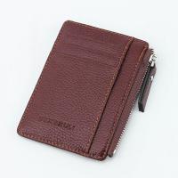 Men/Women Mini ID Card Holders Business Credit Card Holder PU Leather Slim Bank Card Case Organizer Wallet Zipper Unisex