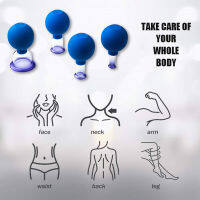 4Pcs หัวยางแก้วสูญญากาศ Cupping Tpy ถ้วยชุด Anti Cellulite นวดจีนสำหรับ Face Body Cupping Hijab Jars