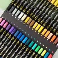 【cw】 36 Colors Paint Pens Extra and Dots Tip for Painting Mug Ceramic Glass Wood FabricCanvasMetal !