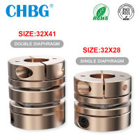 ยืดหยุ่นมอเตอร์เพลา Coupler CHBG LD D32L28L41ไดอะแฟรมอลูมิเนียมอุปกรณ์เสริมแรงบิดสูง Cardan Rc CNC สำหรับ3D พิมพ์ Coupling