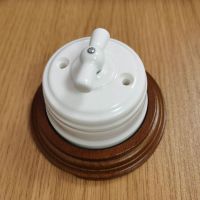 Home improvement High Quality Eu Ceramic Switch Wall Lamp Switch Smart Light Knob Switch 10A 110-220V Power Points  Switches Savers