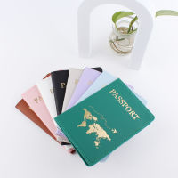 World Map Passport Cover Hot Stamping LuggageTag Couple Passport Cover Case Set Letter Travel Holder Passport Cover Wedding Gift