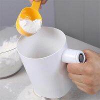 1 Liter Handheld Electric Flour Sieve Icing Sugar Powder Stainless Steel Flour Screen Cup Shaped Sifter Kitchen Pastry Cake Tool