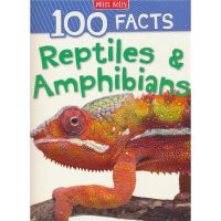 Reptile and amphibian themed popular science picture books 100 facts reptiles aphibians 100 facts series childrens animal encyclopedia popular science books English reading picture books English original edition