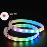 USB Rechargeable Pet Dog LED Glowing Collar Pet Luminous Flashing Necklace Outdoor Walking Dog Night Safety Collar Pet Supplies