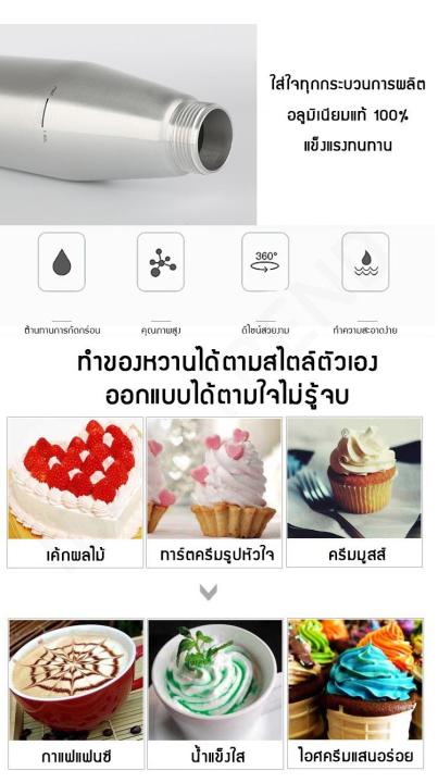 cream-whipper-อลูมิเนียมครีมปืนครีม-foamer-พาณิชย์ครีมปืนไอศครีมกาแฟแฟนซี-frappuccino-เค้กตกแต่ง-ครีมปืน-f-oamer-สดครีมสเปรย์อลูมิเนียม-500-มิลลิลิตรกาแฟเค้ก-dot-ตกแต่งไอน้ำอบไอน้ำท่อโฟม