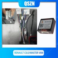 QSZN DVD สายไฟ16ขากล่อง Canbus ถอดรหัส RP5-RN-101สำหรับ Renault Clio สายควบคุมสายเคเบิลวิทยุติดรถยนต์ Android