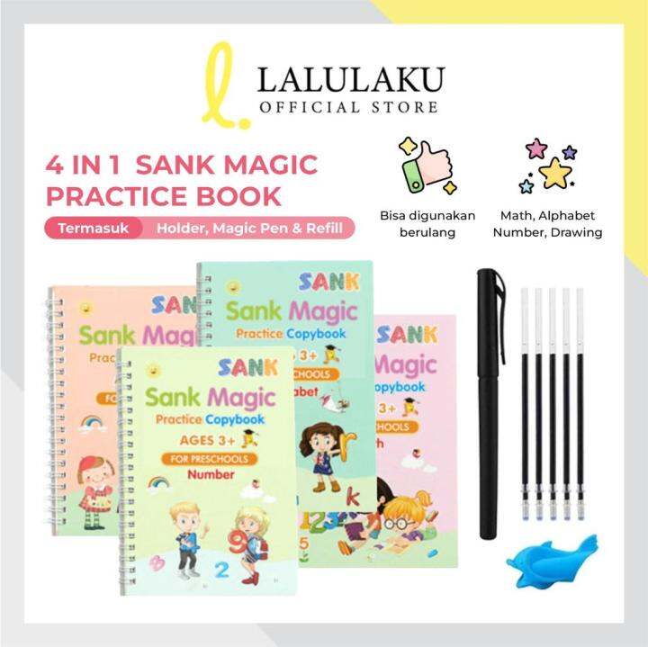 Sank Magic Practice Book Set Isi Buku Pulpen Buku Ajaib Belajar