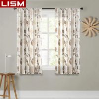 【YD】 Japan Curtain for Room Print Flowers Short Sheers Windows Bedroom Half Tulle Window Treatment Drapes