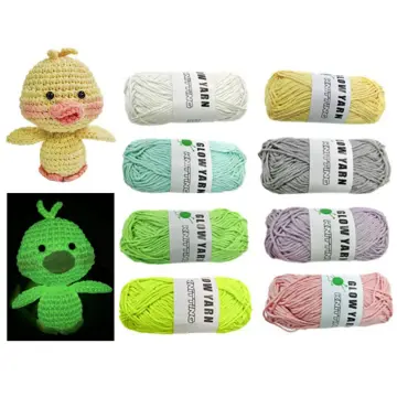 Handmade Luminous Chunky Yarn Glow In The Dark Knitting Soft Hand Knitted  Yarn Diy Weave Glowing Wool New