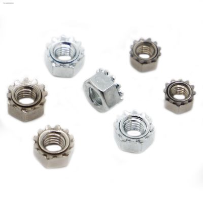 ┋☃ M3 M4 M5 M6 M8 K-type Gear K Lock Nuts Diy Keps Toothed Nuts Polidentate Hex K Nut 304 Stainless Steel / Nickel / Zinc Plated