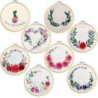 【CC】✸  European-style Flowers Embroidery Beginners With Shed Sewing Round Cross-stitch Crafts Hand-stitched