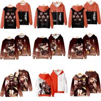 Hot Game Genshin Impact Oversized Zip Up Women/Men Hoodies Sweatshirts Anime Hu Tao Cosplay Zipper