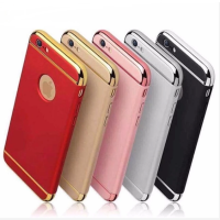 เคส Apple iPhone 6/ 6s เคสกันกระแทก แบบไม่หนา สีเมทัลลิค หัว-ท้าย (ประกบ 3 ชิ้น)