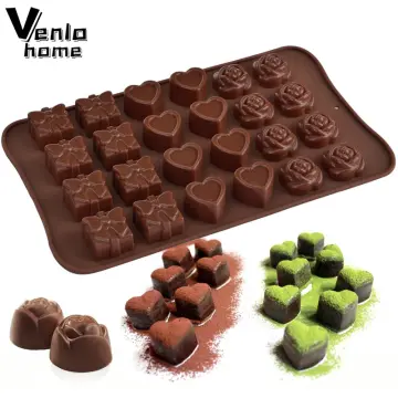 1pc 15-cavity Brown Chocolate Square Silicone Mold, Diy Candy Chocolate Ice  Cube Jelly Truffle Mold, Cake Decor Baking Tool