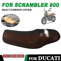 ☑สำหรับ Scrambler เบาะระบายอากาศ3D ผ้าหุ้มเบาะแบบเส้นใยกันลื่นอุปกรณ์เสริมรถจักรยานยนต์800 Scrambler800