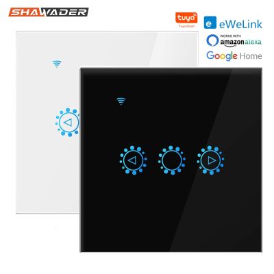 ♛﹉ Smart Life Wifi Tuya Ewelink Light Dimmer Wall Switch Touch Glass Panel Time Wireless Remote Control Smartlife Alexa Google Home