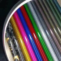 2pcs 500mm Length Colorful Carbon Fiber Tube Drone Accessories OD30-25mm Twill Glossy Pipe for RC Drone Camera Customizable Size Wires Leads Adapters