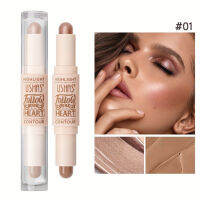 คอนซีลเลอร์2-In-1แท่งสูงแวววาวสเตอริโอธรรมชาติหัวคู่ F/ A/c/e Contouring ปากกาเงาคลุมทั้งหมดกันน้ำยาวนาน