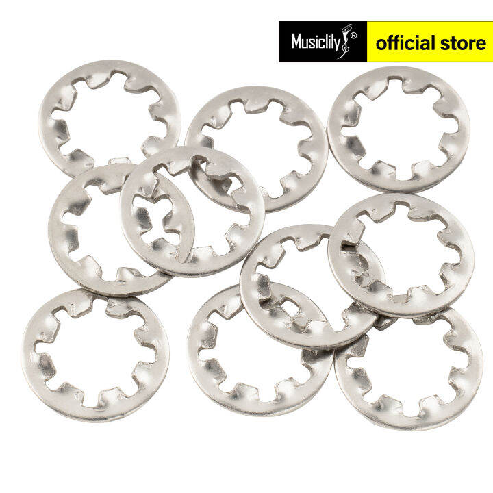 Musiclily Pro Stainless Steel M8 Pots Mounting Star Lock Washers for