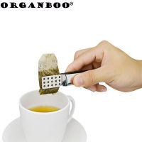 ORGANBOO 1PC Stainless steel tea bag clip anti-hot clamp tong tea accessories small food clips