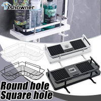 Shower Pole Shelves Storage Holder Bathroom Shampoo Tray Stand No Drilling Lifting Rod Shower Head Holder Bathroom Accessories