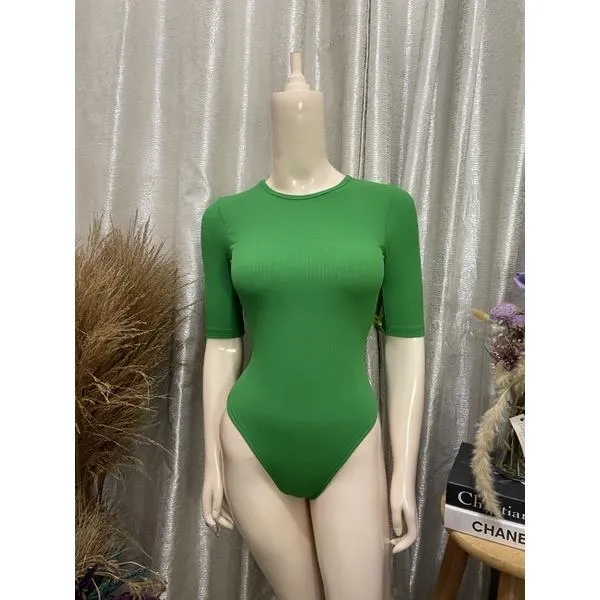 WOMEN BODY SUIT 3/4 SLEEVES - KNITTED