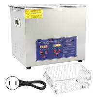 Stainless Steel Ultrasonic Cleaner with Timer Heater 10L Industrial Equipment PS‑40A US standard 110V