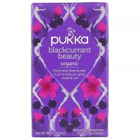 Pukka tea ? Blackcurrant Beauty? Organic tea ออร์แกนิค ปราศจากคาเฟอีน 20 Tea Bags Organic, Caffeine-Free