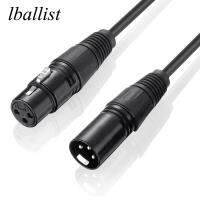 lballist XLR Cable Male to Female M/F OFC Copper Audio Cable For Microphone Mixer 1m 1.8m 3m 4.5m 5m 6m 7.6m 10m 15m 20m