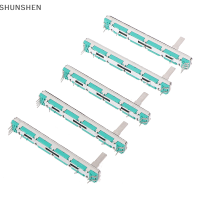 SHUNSHEN โพเทนชิโอมิเตอร์แบบสไลด์75มม. คู่ B10K ตัวผสม B103 5ชิ้น