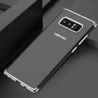 BKKONLINE Samsung Galaxy S8 Plus / Samsung Galaxy Note 8 พลัสหรูหราใสบางนาโนไฟฟ้ากรณีซิลิโคนที่มีความยืดหยุ่นปกคุ้มครองเต็มรูปแบบกรณีโทรศัพท์สำหรับเรียบสัมผัสนุ่มซิลิโคนใสขอบ Glittering กรณีสำหรับ Samsung Galaxy S8Plus / Samsung Galaxy Note 8 นิ้ว ปกหลัง