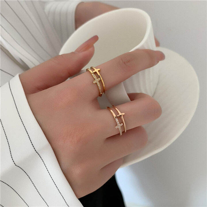 Rose gold index hot sale finger ring