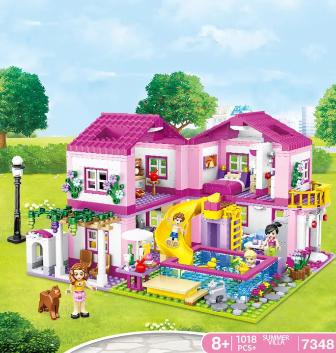 Đồ chơi lắp ráp kiểu lego biệt thự SUMMER VILLA 1018+ pcs model Chaobao 7348