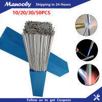 Manooby 10/30/40/50PCS Lowอุณหภูมิลวดเชื่อมอลูมิเนียมCored 2มม.* 500Mm Al-Mg Soldering Rodไม่ต้องบัดกรีแป้ง