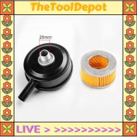 TheToolDepot อุปกรณ์เสริมสำหรับปั๊มลมตัวกรองอากาศขาเข้า20มม. กระบอกลดเสียงคอมเพรสเซอร์เครื่องอัดอากาศโลหะชุดอุปกรณ์เสริมสำหรับเปลี่ยนท่อไอเสียคอมเพรสเซอร์