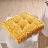 Thick Corduroy Elastic Chair Cushions For Kitchen Chair Solid Color Seat Cushion Square Floor Cushion Machine Washable KO672720