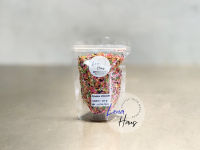 Rainbow Rice Sprinkles Cake Decoration เม็ดสีรุ้ง สำหรับโรยตกแต่งขนม ขนาด 200 g