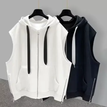 Mens hooded sleeveless on sale top