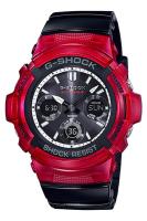 Casio G-Shock นาฬิกาข้อมือผู้ชาย สายเรซิ่น รุ่น AWG-M100SRB-4A - สีดำ/แดง