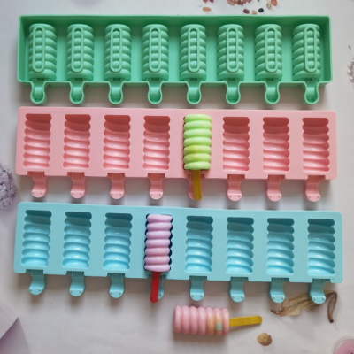 8ฟันผุบอลสตริงไอศครีมซิลิโคนแม่พิมพ์ช็อคโกแลตขนมเยลลี่ฤดูร้อนแช่แข็งทำเครื่องมือ DIY เค้กตกแต่งเบเกอรี่แม่พิมพ์ของขวัญ