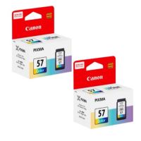 (แพ็คคู่) ตลับหมึกอิงค์เจ๊ท "แม่สี" Canon CL-57