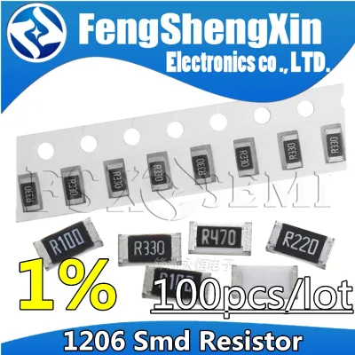 100pcs/lot 1 Resistors 1206 SMD resistor 0R 10M 1/4W 0 1 10 100 150 220 330 ohm 1K 2.2K 10K 100K 0R 1R 10R 100R 150R 220R 330R