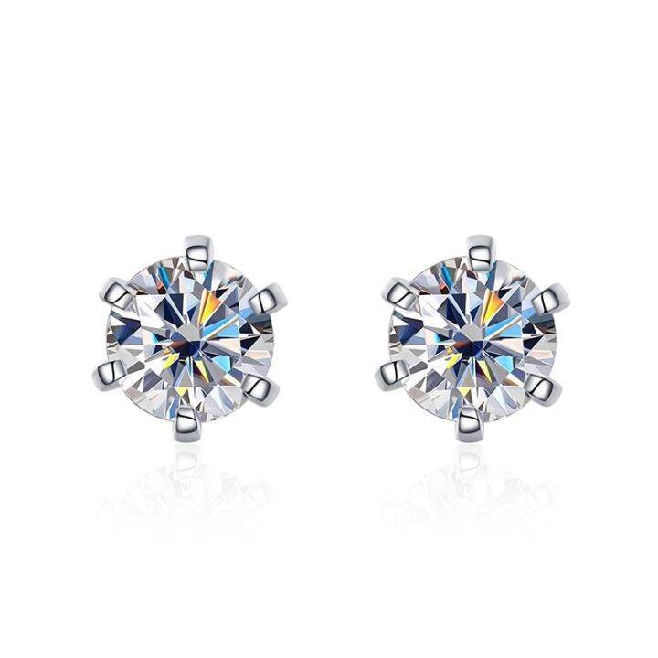 knobspin-1ct-moissanite-earrings-for-women-wedding-fine-jewelry-with-gra-s925-sterling-sliver-plated-18k-white-gold-stud-earringth