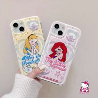 เคสโทรศัพท์มือถือแบบนิ่ม กันกระแทก ลายการ์ตูนเจ้าหญิงดิสนีย์ อลิซ นางเงือกน่ารัก สําหรับ Samsung A12 A23 A03s A13 A11 A32 A50s A52s A52 A04s A50 A04 A03 A04E A02s A30 A20 A30s F23 M23