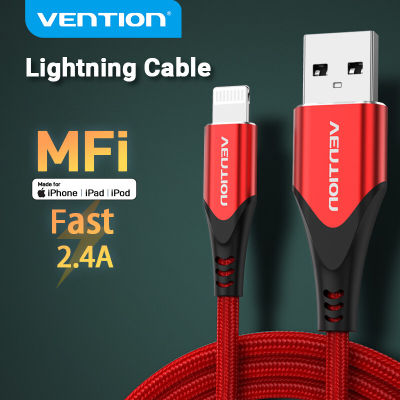 [COD]Vention สาย USB 2.0 A ถึง Lightning ได้รับการรับรอง MFi 2.4A สายชาร์จเร็ว 480Mbps Fast Date Transmission Cable สำหรับ 13 iPod USB 2.0 A ไปยังสาย Lightning Gary9201