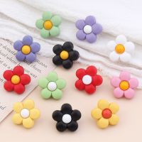 10PCS Cartoon Flowers Cute Childrens Clothes Button Sweater Coat Colorful Flowers Clothes Decorative Buttons Haberdashery