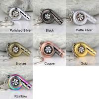 CG Auto Car Turbo Sleeve Turbo Keychain Spinning Turbine Key Chain Ring Keyring