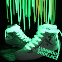 【LZ】□♞  Cadarços Luminosos para Tênis Cadarços Fluorescentes Brilham no Escuro Cor Noturna 80 cm 100 cm 120 cm 140cm