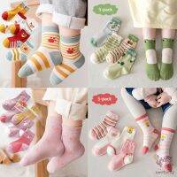 {Socks Shop} ถุงเท้ายาวครึ่งน่องพิมพ์ลายการ์ตูนชายฤดูใบไม้ผลิฤดูใบไม้ร่วงเด็กทารกเด็กหญิงเกาหลี5คู่/เซ็ต